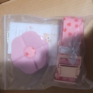 Valentine's Day Dog Collar with Felt Flower